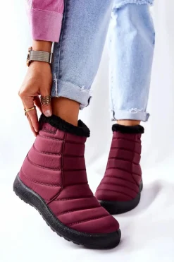 Evento Śniegowce Damskie*Damskie Ocieplane Śniegowce Burgund Mezyss