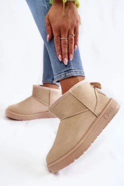 Big Star Shoes Śniegowce Damskie*Damskie Ocieplane Śniegowce Big Star KK274290 Beżowe