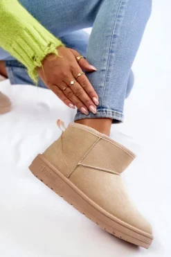 Big Star Shoes Śniegowce Damskie*Damskie Ocieplane Śniegowce Big Star KK274290 Beżowe