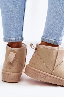 Big Star Shoes Śniegowce Damskie*Damskie Ocieplane Śniegowce Big Star KK274290 Beżowe