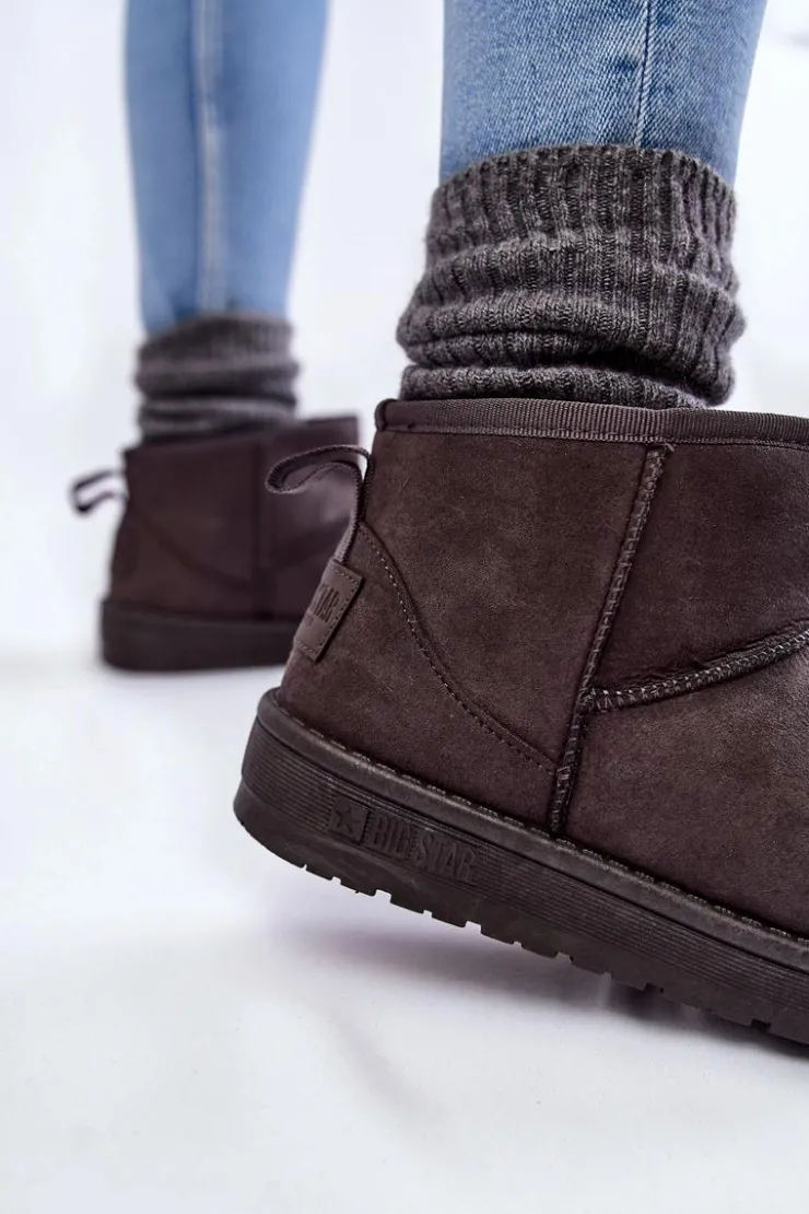 Big Star Shoes Śniegowce Damskie*Damskie Ocieplane Śniegowce Big Star KK274291 Szare