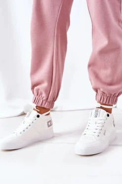 Damskie Big Star Shoes Damskie Ocieplane Sportowe Buty Big Star EE274352 Białe