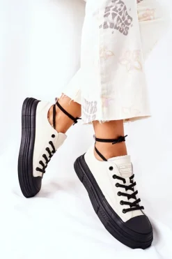 Damskie GOE Damskie Ocieplane Trampki II2N4036 Białe