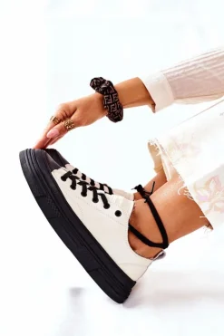 Damskie GOE Damskie Ocieplane Trampki II2N4036 Białe