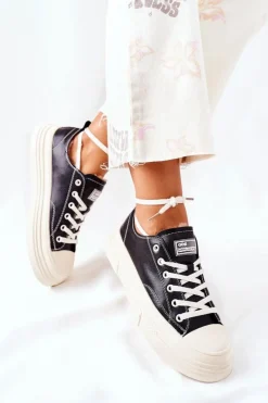 Discount GOE Damskie Ocieplane Trampki II2N4035 Czarne