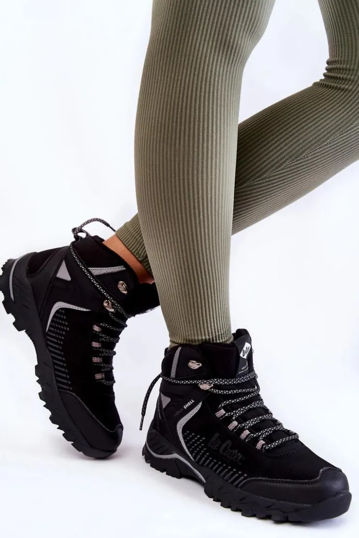 Best Lee Cooper Damskie Ocieplane Trapery LCJ-22-01-1427L Czarne