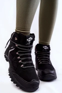 Best Lee Cooper Damskie Ocieplane Trapery LCJ-22-01-1427L Czarne