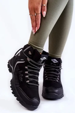 Best Lee Cooper Damskie Ocieplane Trapery LCJ-22-01-1427L Czarne