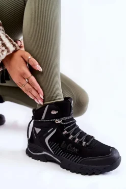 Best Lee Cooper Damskie Ocieplane Trapery LCJ-22-01-1427L Czarne