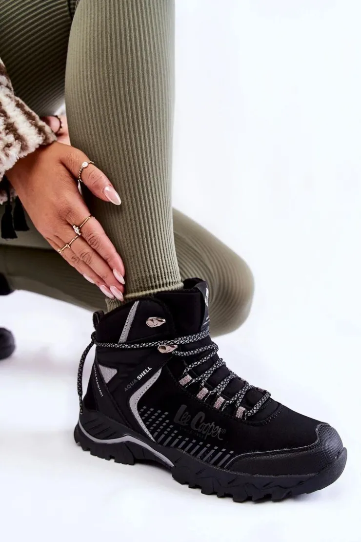 Best Lee Cooper Damskie Ocieplane Trapery LCJ-22-01-1427L Czarne