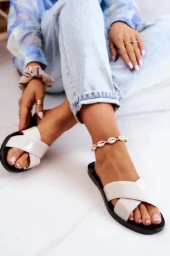 ZAXY Klapki Damskie Klasyczne*Damskie Pachnące Klapki JJ285076 Jasnobeżowe