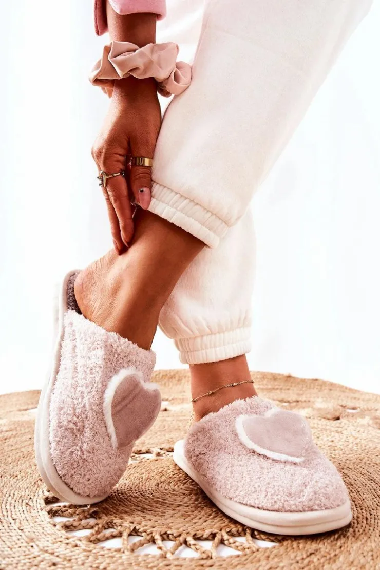 Damskie Boto Damskie Papcie Beżowe Heartbeat