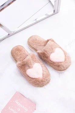 Damskie Boto Damskie Papcie Ciepłe Beżowe Kapcie