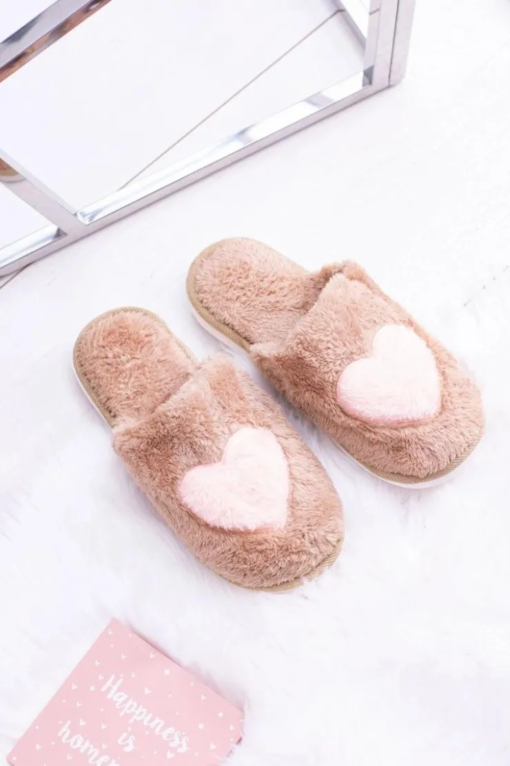 Damskie Boto Damskie Papcie Ciepłe Beżowe Kapcie