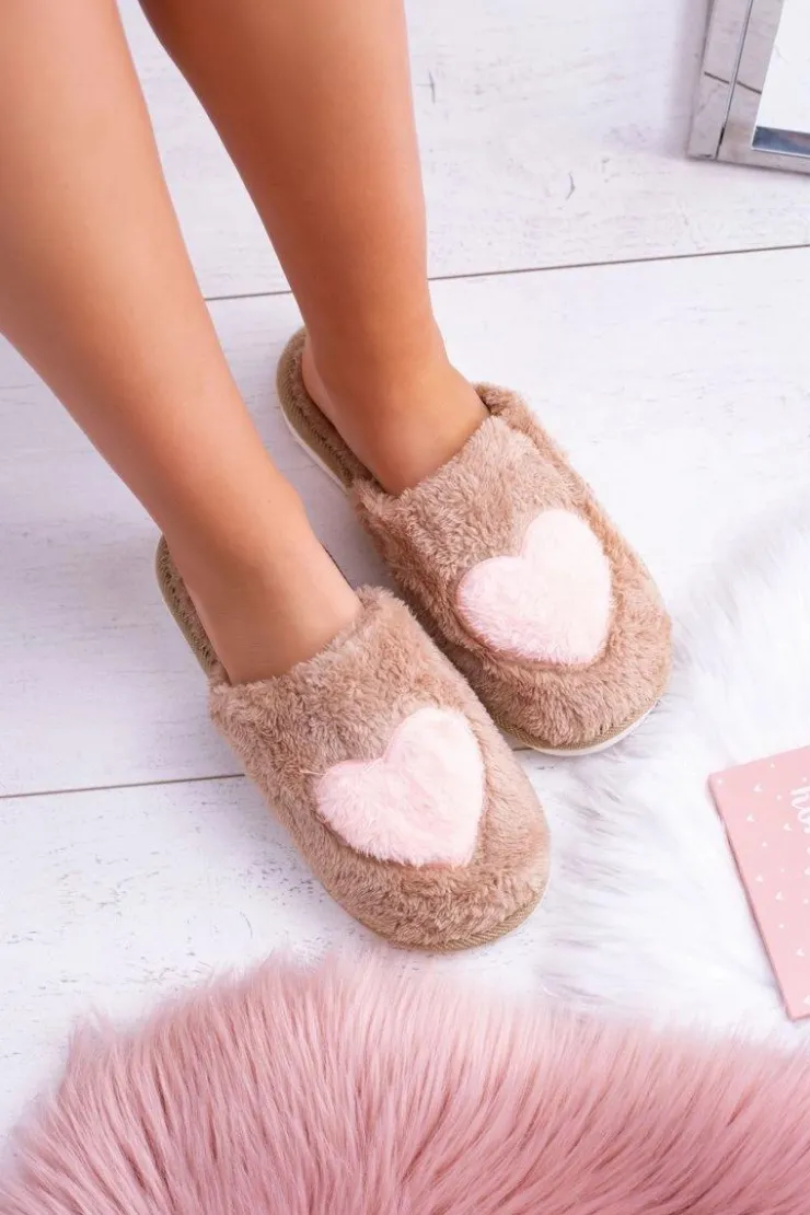 Damskie Boto Damskie Papcie Ciepłe Beżowe Kapcie