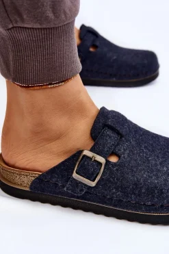 Damskie INBLU Damskie Papcie Klapki Profilaktyczne DJ-07-041 Granatowe