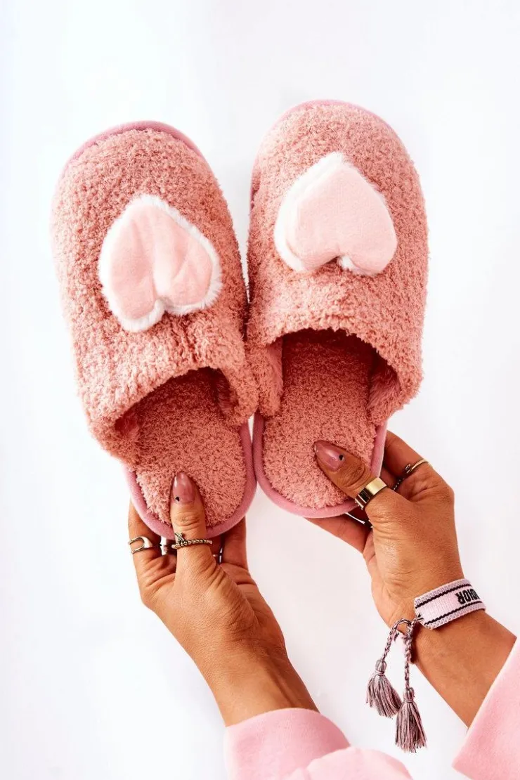 Boto Kapcie Klasyczne*Damskie Papcie Różowe Heartbeat