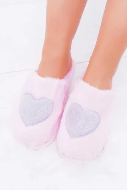 Boto Kapcie Klasyczne*Damskie Papcie Serca Jasny Róż