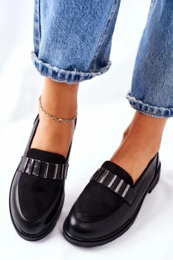 Damskie Damskie buty S.Barski Damskie Półbuty Czarne Montius