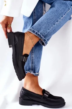 Damskie Damskie buty S.Barski Damskie Półbuty Czarne Montius