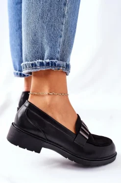 Damskie Damskie buty S.Barski Damskie Półbuty Czarne Montius