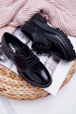 Boto Półbuty Lakierowane*Damskie Półbuty Lakierowane Czarne So What