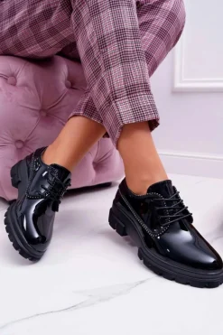 Boto Półbuty Lakierowane*Damskie Półbuty Lakierowane Czarne So What