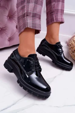 Boto Półbuty Lakierowane*Damskie Półbuty Lakierowane Czarne So What