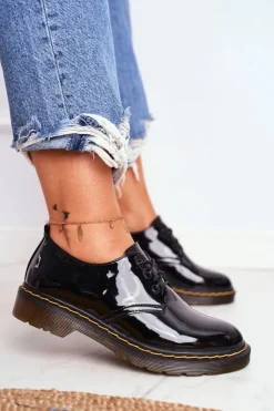 Boto Półbuty Lakierowane*Damskie Półbuty Lakierowane Czarne Do It Better!