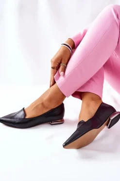 Damskie Laura Messi Damskie Półbuty Czarne 2074