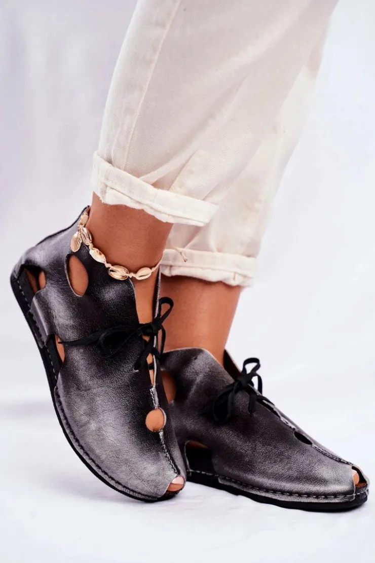 Outlet Maciejka Damskie Półbuty Popiel 03426-03