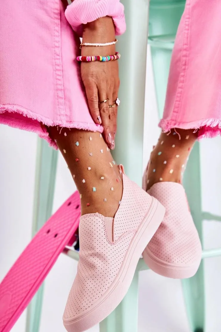 Clearance Boto Damskie Półbuty Wsuwane Różowe Viviana