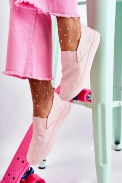 Clearance Boto Damskie Półbuty Wsuwane Różowe Viviana