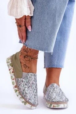 Best Maciejka Damskie Półbuty Wsuwane Skórzane 03512-51 Zielone