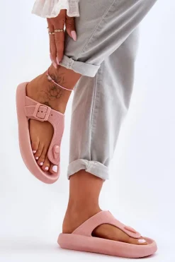 Boto Klapki Damskie Japonki|Klapki Na Platformie*Damskie Piankowe Japonki Różowe Apolla