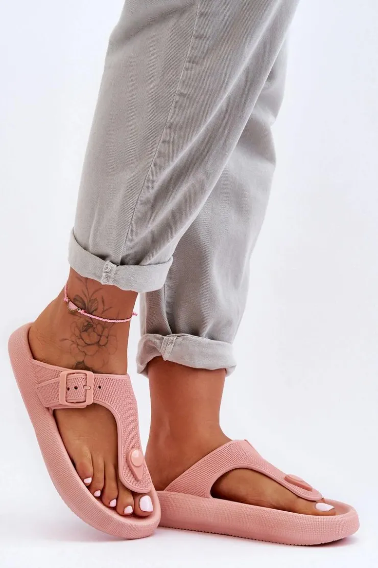 Boto Klapki Damskie Japonki|Klapki Na Platformie*Damskie Piankowe Japonki Różowe Apolla