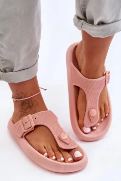 Boto Klapki Damskie Japonki|Klapki Na Platformie*Damskie Piankowe Japonki Różowe Apolla