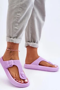 Damskie Boto Damskie Piankowe Japonki Fioletowe Apolla