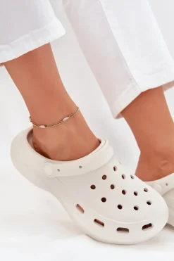 Damskie Boto Damskie Piankowe Klapki Białe Elisra