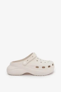 Damskie Boto Damskie Piankowe Klapki Białe Elisra