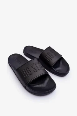 Big Star Shoes Klapki Damskie Big Star|Klapki Damskie Klasyczne*Damskie Piankowe Klapki Big Star MM274715 Czarne