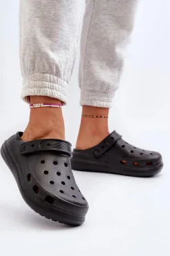 Hot Boto Damskie Piankowe Klapki Czarne Ilariana Czarny