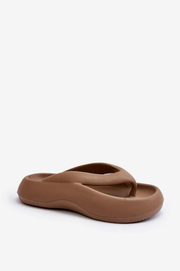 Discount Boto Damskie Piankowe Klapki Japonki Khaki Roux