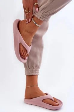 Big Star Shoes Klapki Damskie Big Star|Klapki Basenowe*Damskie Piankowe Klapki Japonki Big Star NN274A650 Różowe