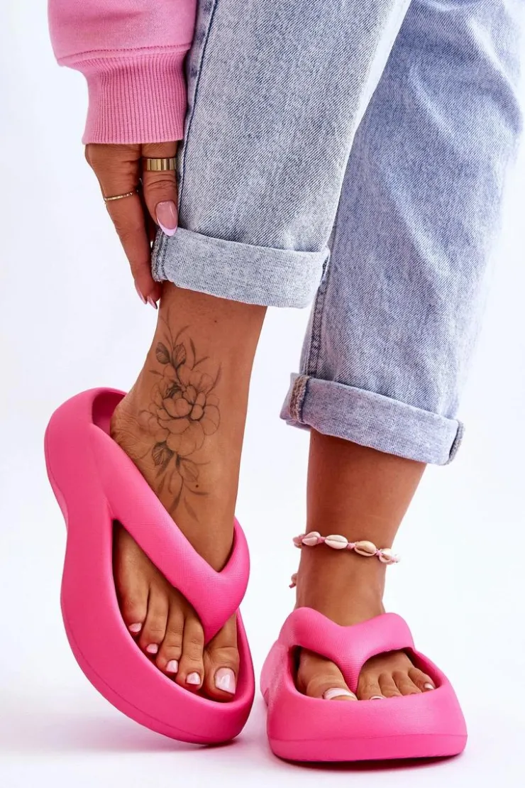 Damskie Boto Damskie Piankowe Klapki Japonki Różowe Roux