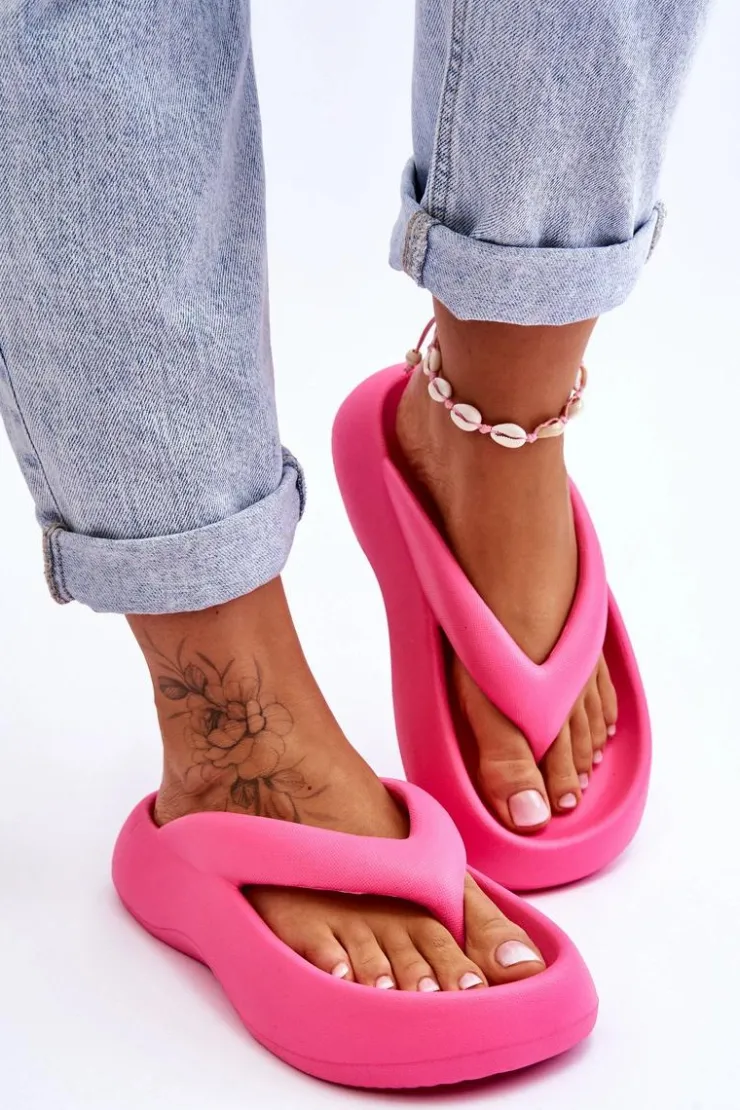 Damskie Boto Damskie Piankowe Klapki Japonki Różowe Roux