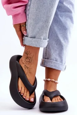 Boto Klapki Basenowe|Klapki Damskie Japonki*Damskie Piankowe Klapki Japonki Czarne Roux