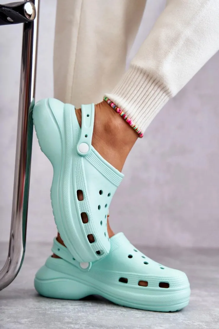 Boto Klapki Basenowe|Klapki Damskie Klasyczne*Damskie Piankowe Klapki Kroksy Miętowe Coline