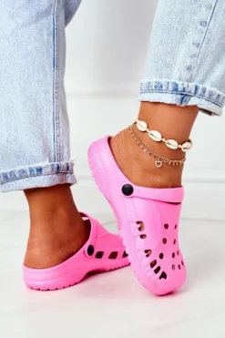 Online Boto Damskie Piankowe Klapki Kroksy EVA Różowe