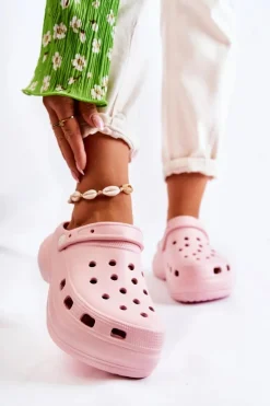 Boto Klapki Basenowe|Klapki Damskie Klasyczne*Damskie Piankowe Klapki Kroksy Różowe Coline